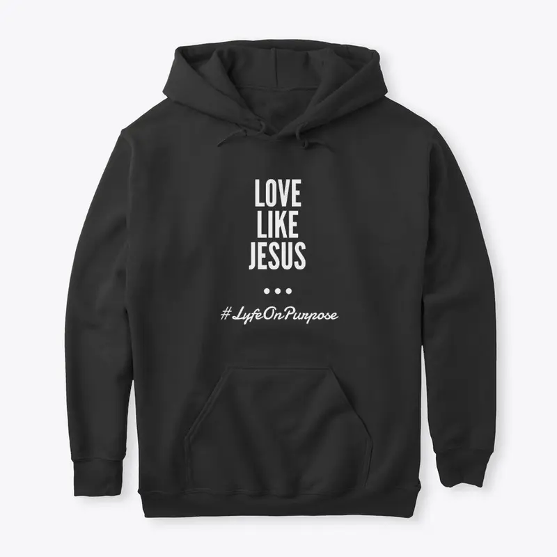 Love Like Jesus, Black Unisex Hoodie