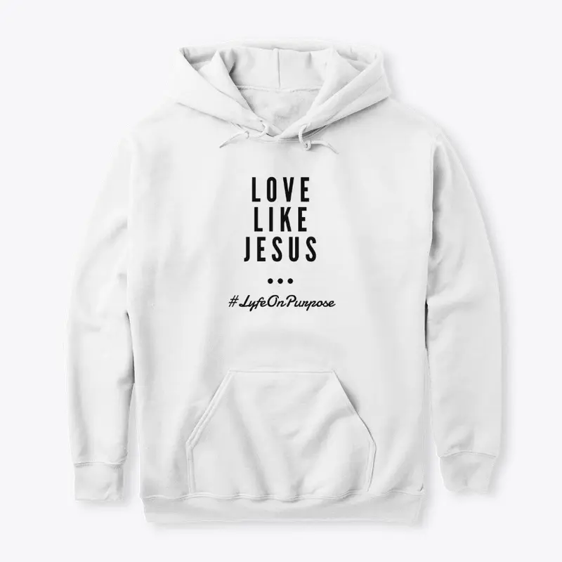 Love Like Jesus, White Unisex Hoodie